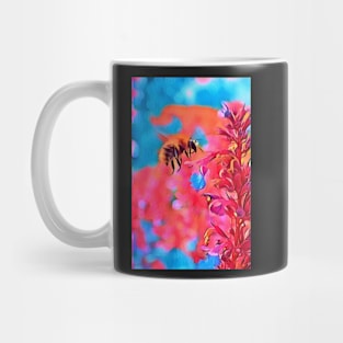 Honey Bee Landing on a Penstemon Flower Mug